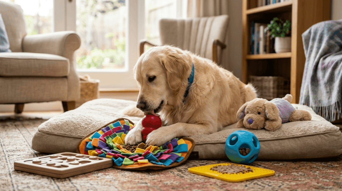 Soothing toys to help dogs cope with separation anxiety issues
