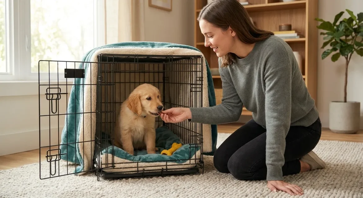 positive crate training — Making Puppy Crate Training a Positive Experience